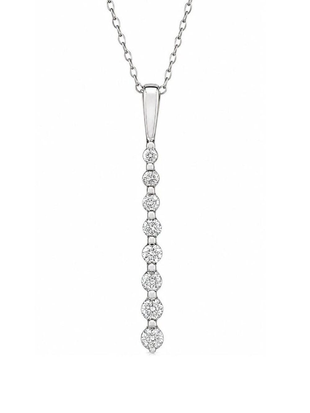 Genuine 0.25 Cts Diamond Pendant 14k White Gold